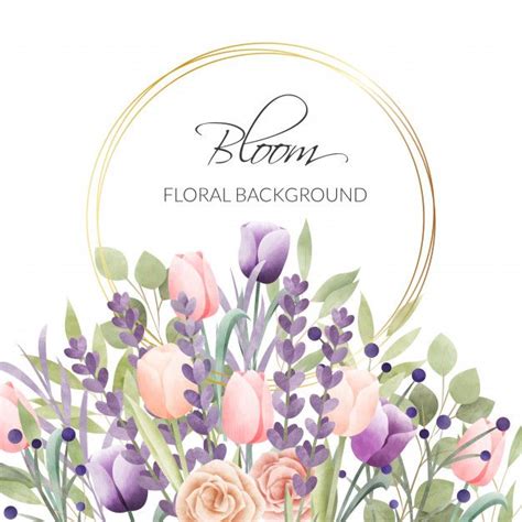 Premium Vector Watercolor Floral Frame Multipurpose Background