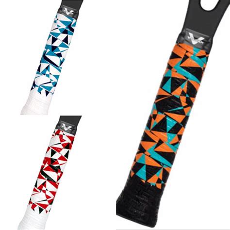 Tennis Racquet Grip Tape, Colorful Racket Overgrips, Geo Pattern, Also ...