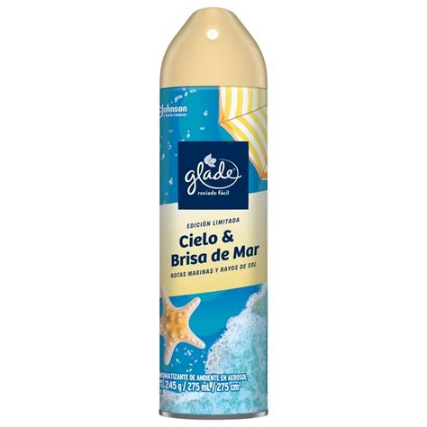 Aromatizante De Ambiente Glade En Aerosol Cielo Brisa De Mar 275 Ml