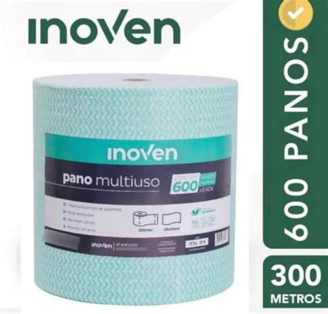 Pano Perfex Multiuso 28cmx50cm 600 Panos Verde Inoven Rolo