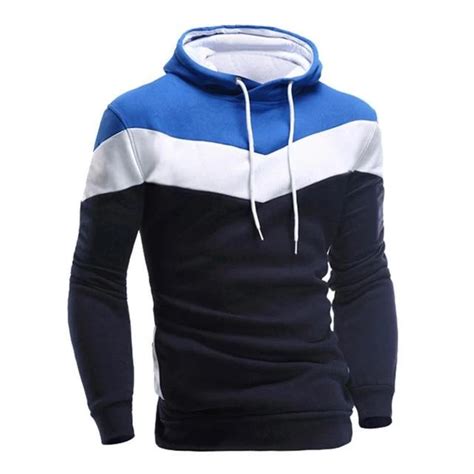 Mens Hoodies Streetwear Retro Long Sleeve Casual Sweatshirt