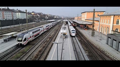 Passau Hbf Ice F Hrt Ein Ic F Hrt Aus Youtube