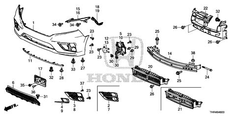 2018 Honda Odyssey Grille Assy Air Shutter Lower 71350 THR A01