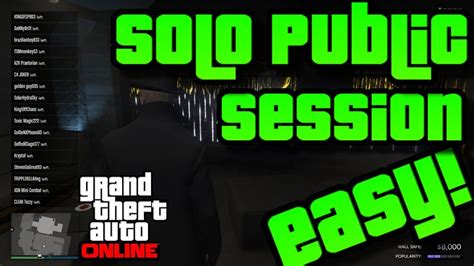 Gta Online Solo Public Session Every Time Best Method Youtube