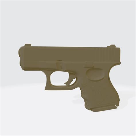 Archivo Stl Pistola Glock 26 Pistola De Entrenamiento Falso・modelo Para Descargar Y Imprimir En