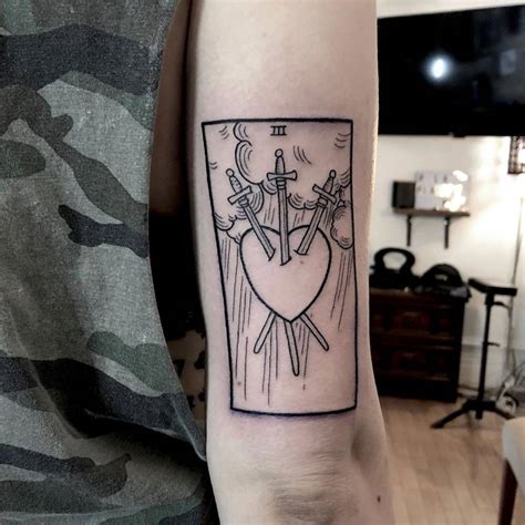 3 Of Swords Tarot Tattoo A1paintingnearme