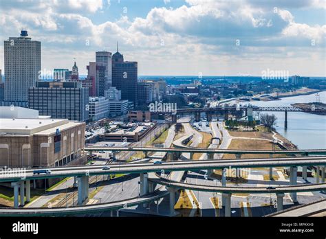 Aerial View Of Downtown Memphis Tennessee Stock Photo Alamy