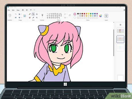 draw cartoon characters  ms paint