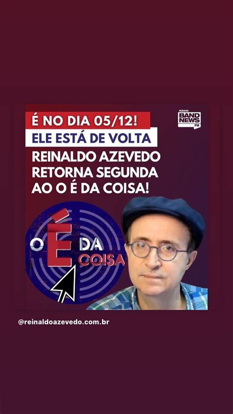 Reinaldo Azevedo on Twitter Depois do jogo do Brasil o É da Coisa