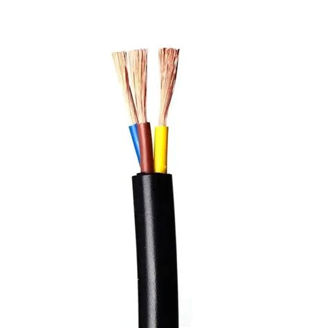 PVC Insulated Soft Copper Cable Rvv 4X1mm 4 Core Black Sheath 300 500V