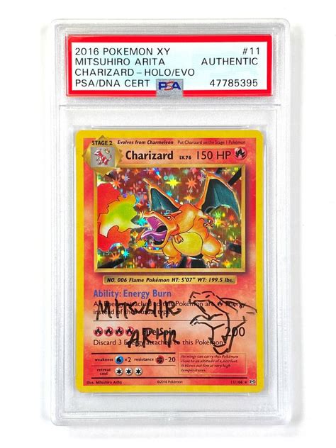 Charizard Mitsuhiro Arita Autographed Signed XY Evolutions Pokemon