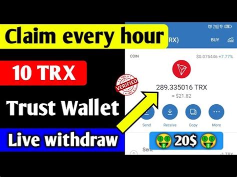 Claim Free Trx Every Hour New Airdrop Instant Withdraw Trust Wallet