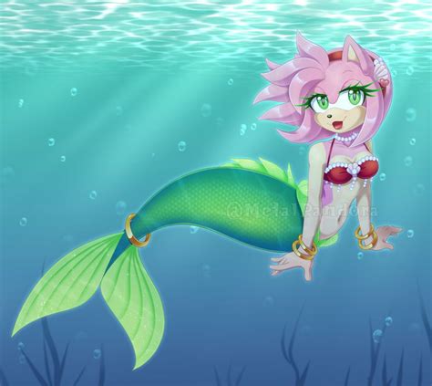 Mermaid Amy By Metalpandora On Deviantart Amy Rose Amy Mermaid