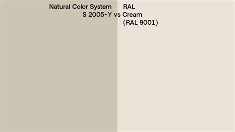 Natural Color System S 2005 Y Vs Ral Cream Ral 9001 Side By Side