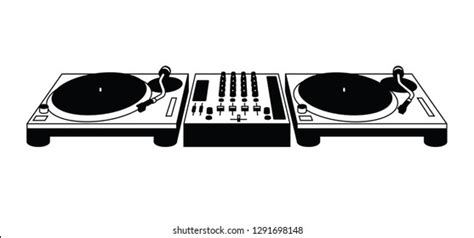 Mixer Turntables Dj System Vector Stock Vector Royalty Free