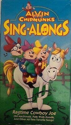 Alvin And The Chipmunks Sing Alongs Ragtime Cowboy Joe VHS TESTED RARE