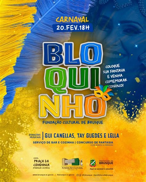 Bloquinho da Fundação Cultural agitará o carnaval em Brusque Fundação