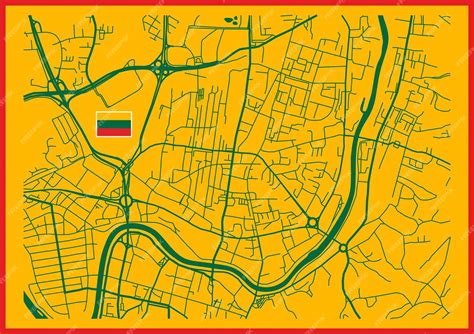 Premium Vector | Vilnius city map poster map of vilnius street map ...