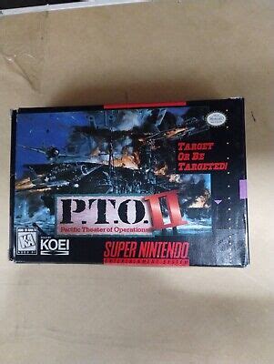 Pto Ii Super Nintendo Snes Authentic Game Pacific Theater Operations