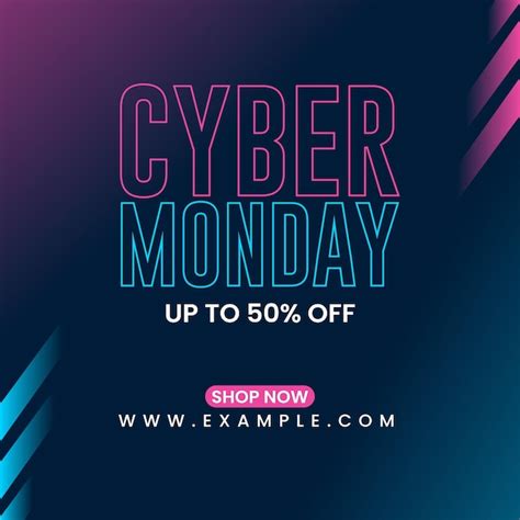 Banner De Venta De Cyber Monday Vector Premium