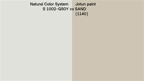 Natural Color System S G Y Vs Jotun Paint Sand Side By