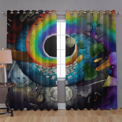 Pink Floyd Window Curtains Pink Floyd Album Collage Abstract Art