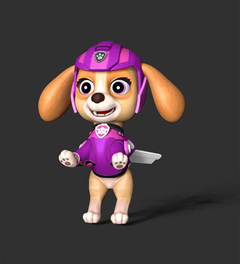 Skye Helicopter Paw Patrol 3d Model By Bon Bon Art