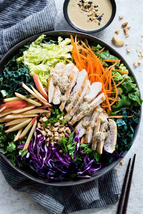 Asian Chicken Salad With Ginger Sesame Dressing Jessica Gavin