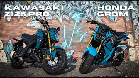 COMPARING THE HONDA GROM VS KAWASAKI Z125 PRO TEST DRIVE YouTube