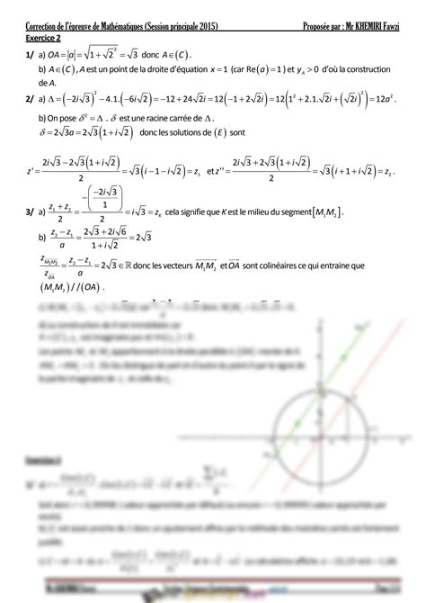 SOLUTION Devoir Corrig De Baccalaur At Math Correction Examen Bac