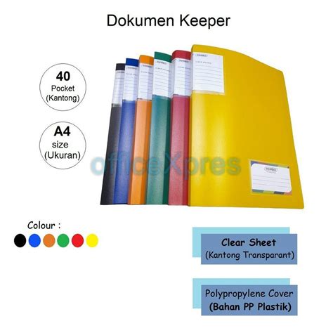 Jual Map Plastik Clear Holder File Dokumen Keeper A4 20 40 Lembar