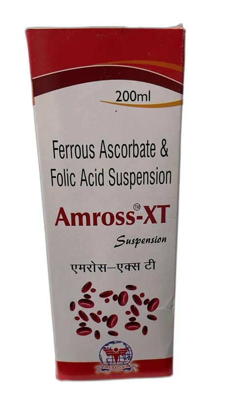 Amross Xt Ferrous Ascorbate Folic Acid Suspension Syrup Ml At Rs