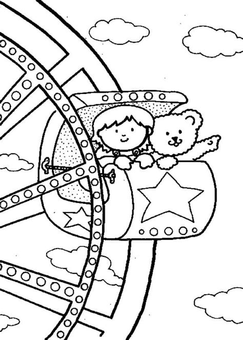 Printable Ferris Wheel Coloring Page Free Printable Coloring Pages