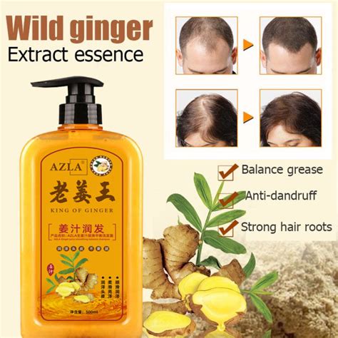 500ml Azla Ginger Shampoo For Hair Loss Herbal Ginger Extract Shampoo