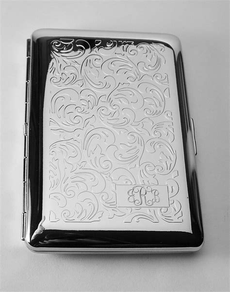 Custom Engraved Business Card Case Paisley Design Business - Etsy