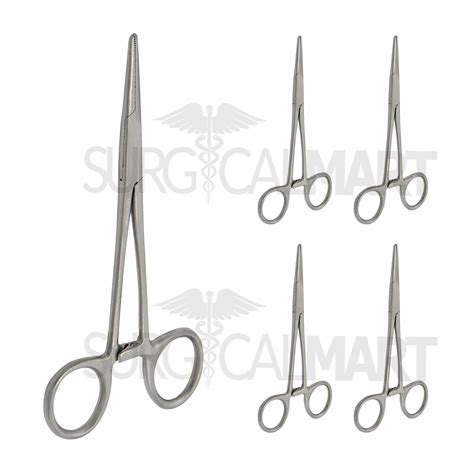 5 Pcs Hartman Mosquito Hemostat Forceps Set 35 Curved Surgical Mart