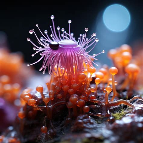 Premium AI Image | a close up of a purple sea creature