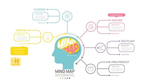 Infografía Plantilla De Mapa Mental Para Negocios 5 Pasos Diagrama De Mapa Mental Moderno