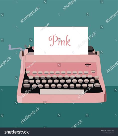 Pink Typewriter Stock Vector Royalty Free 458804248