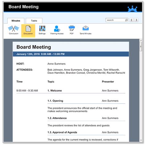 Board Meeting Agenda Templates | MeetingBooster.com