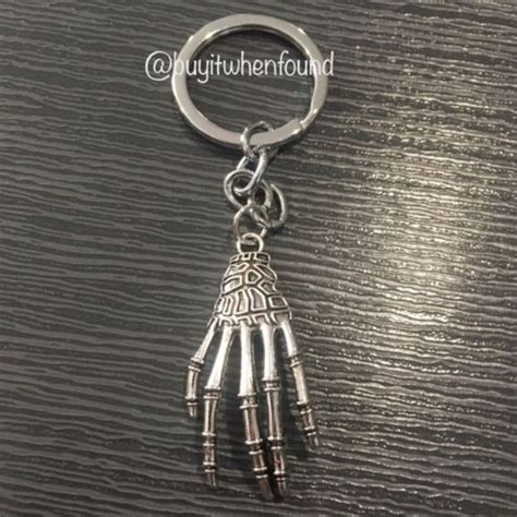 Grateful Dead Accessories Skeleton Hand Halloween Gothic Keychain