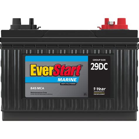 Everstart Lead Acid Marine Rv Deep Cycle Battery Group Size 24dc 12 Volt690 Mca