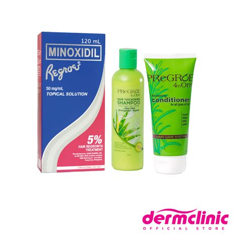 Minoxidil Regroe 120ml Pregroe Shampoo And Pregroe Conditioner Lazada Ph