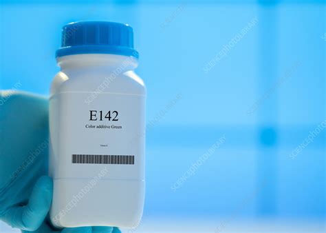 Container Of The Food Additive E142 Stock Image F0368683 Science