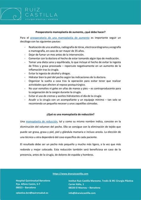 PREGUNTAS FRECUENTES CIRUGÍA ESTÉTICA PDF