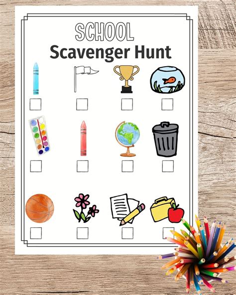 Back To School Scavenger Hunt Classroom Scavenger Hunt Printable Indoor Scavenger Hunt