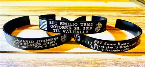 Military Memorial Bracelets Etsy