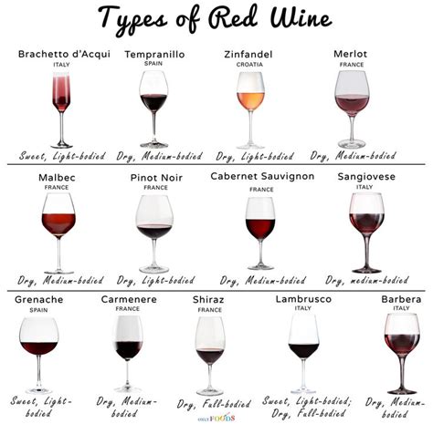 13 Different Types of Red Wine with Pictures | Types of red wine, Wine ...