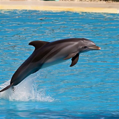 Premium AI Image | Happy jumping dolphin