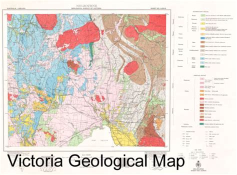 Melbourne Geological Map Victoria Maps Books And Travel Guides